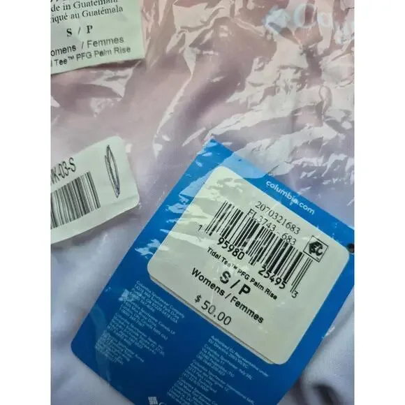 Columbia Women PFG Omni Tidal Tee Red Long Sleeve UPF 50 Small Ombre $50 MSRP - Picture 4 of 5